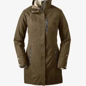Eddie Bauer Eastside 3 in 1 Trench Coat in Hunter Green XL